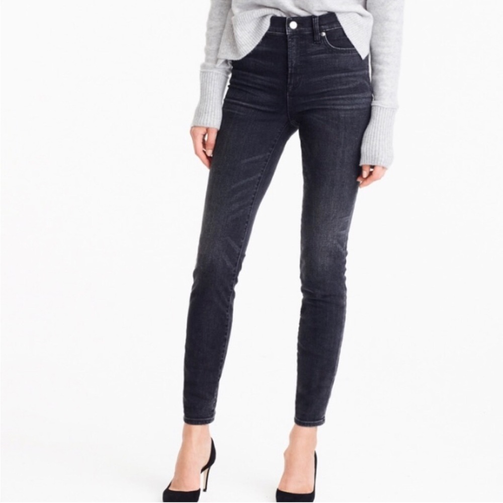 J. Crew Toothpick Jeans in Charcoal Wash